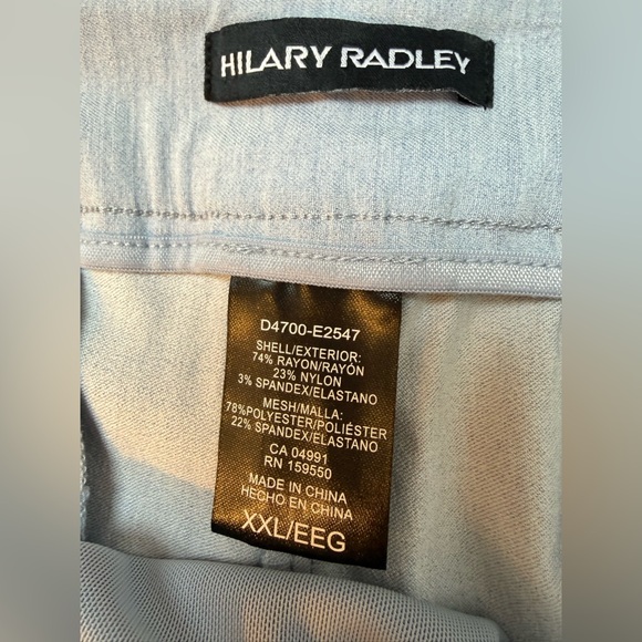 Hilary Radley Plus Tummy Control Pull-On Ankle Capri Light Blue Gray 3XL EUC - Picture 7 of 7